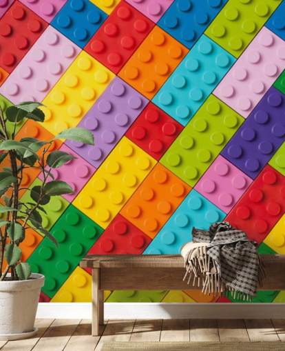 ladrillos de construcción de juguete Toy Brick Wall Mural