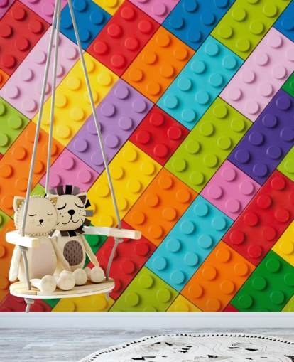 ladrillos de construcción de juguete Toy Brick Wall Mural