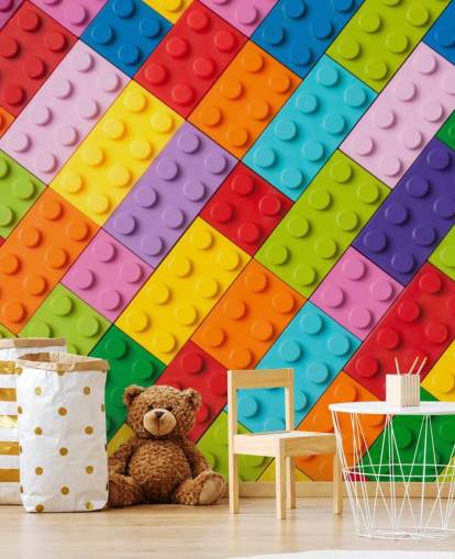 tijolos de construção de brinquedos Toy Brick Wall Mural