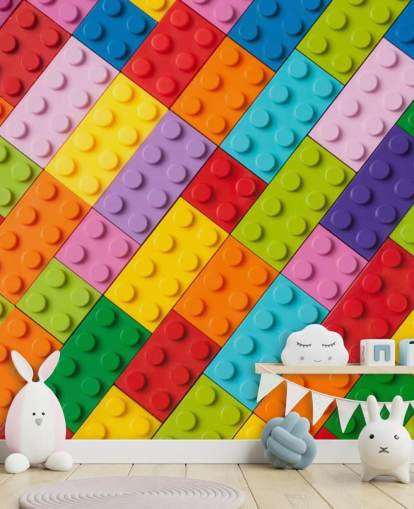 tijolos de construção de brinquedos Toy Brick Wall Mural