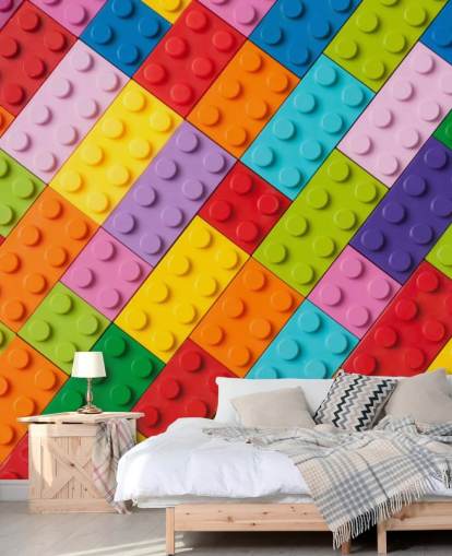 ladrillos de construcción de juguete Toy Brick Wall Mural