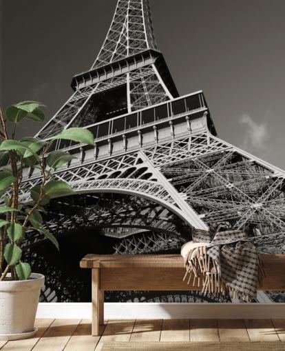 La carta da parati della Torre Eiffel dal basso