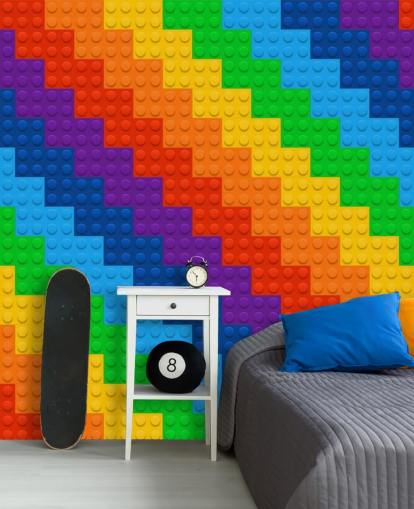 Regenbogen von Toy Bricks Tapete