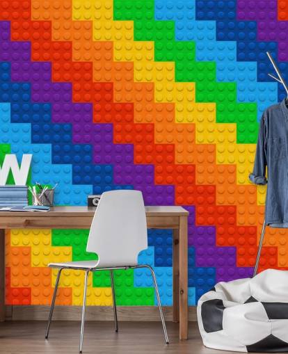 Papier Peint Arc-en-ciel de briques
