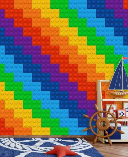 Regenbogen von Toy Bricks Tapete