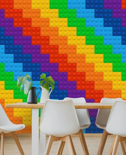 Rainbow of Toy Bricks Wallpaper