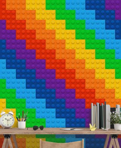 Rainbow of Toy Bricks Wallpaper Rainbow of Toy Bricks Wallpaper