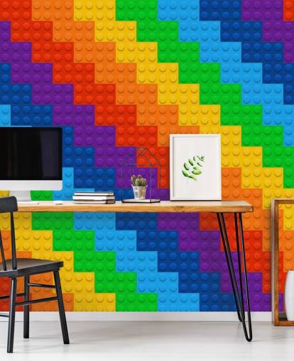 Rainbow of Toy Bricks Wallpaper Rainbow of Toy Bricks Wallpaper