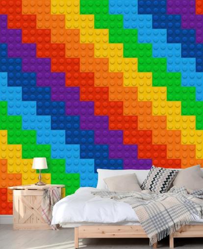 Rainbow of Toy Bricks Wallpaper Rainbow of Toy Bricks Wallpaper