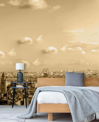 monochrome view of paris wallpaper