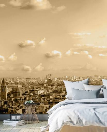 monochrome view of paris wallpaper