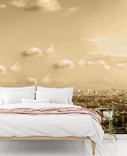 monochrome view of paris wallpaper