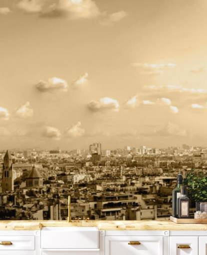 monochrome view of paris wallpaper