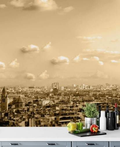 monochrome view of paris wallpaper