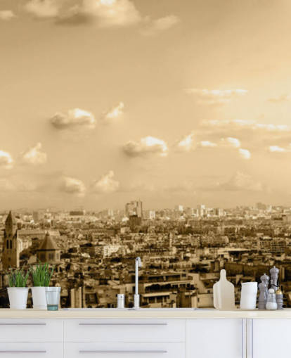 monochrome view of paris wallpaper