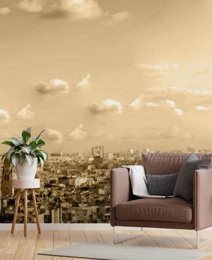 monochrome view of paris wallpaper