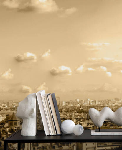 monochrome view of paris wallpaper