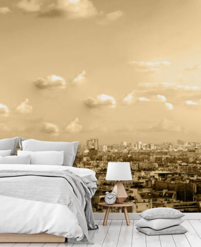 monochrome view of paris wallpaper