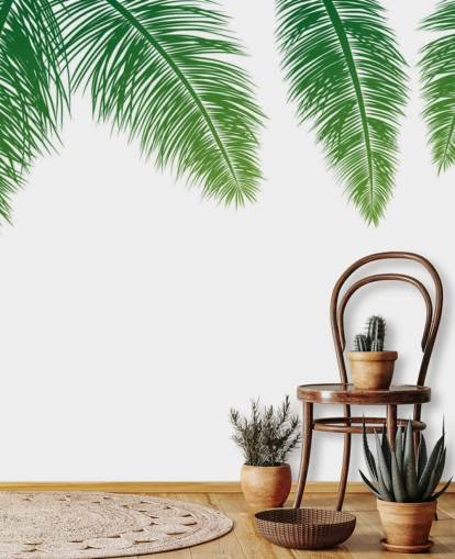 green fern leaves wallpaper