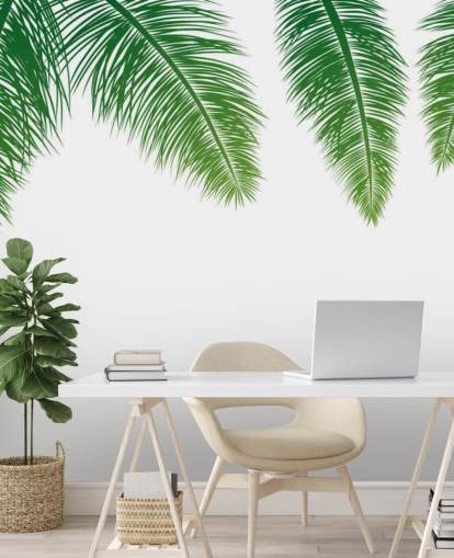 green fern leaves wallpaper