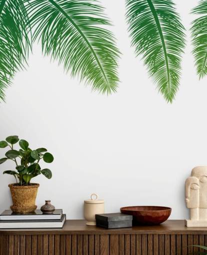 green fern leaves wallpaper