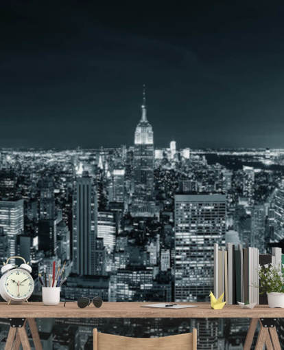 Skyline van New York Manhattan Skyline behang van New York Skyline van New York Manhattan Skyline behang van New York