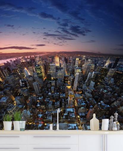 Papel pintado de noche de Nueva York