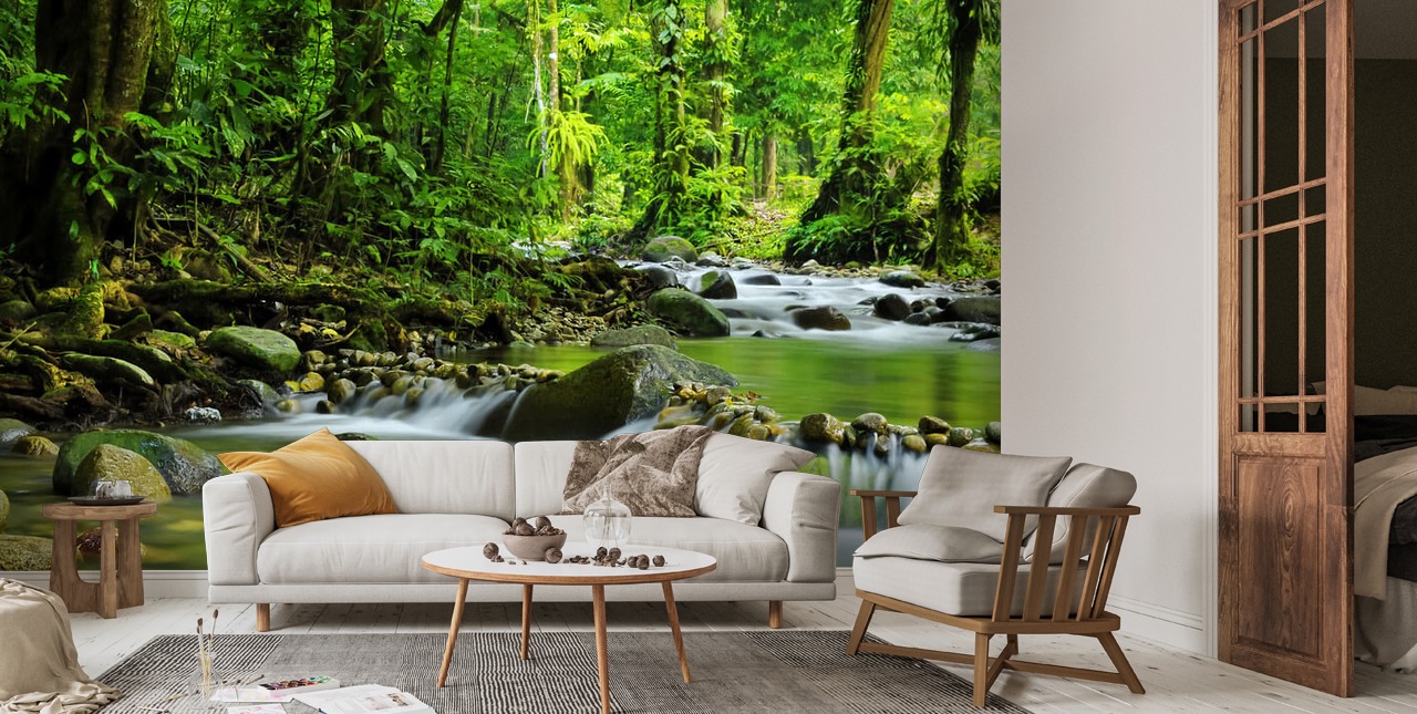 Tropical Stream Wallpaper | Wallsauce AU