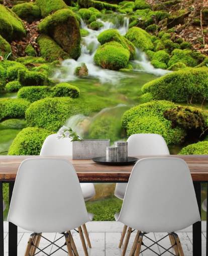 Mossy Wallpaper Close Up Wall Mural