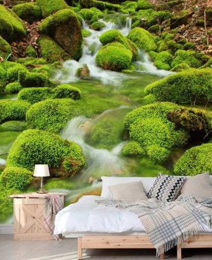 Mossy Wallpaper Close Up Wall Mural Mossy Wallpaper Close Up Wall Mural