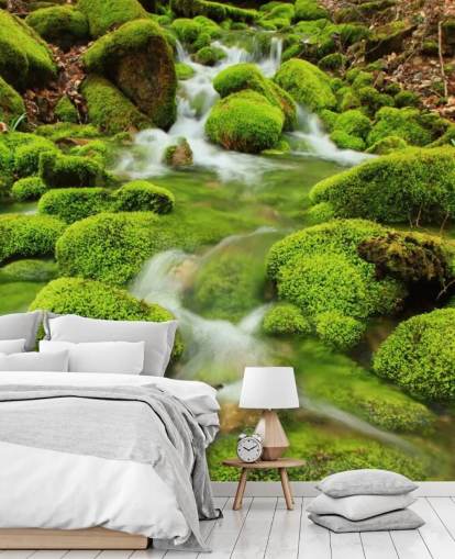 Mossy Wallpaper Close Up Wall Mural