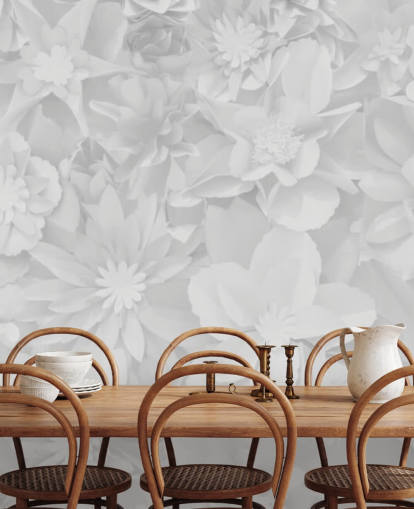 papel pintado de flores blancas sutiles papel pintado de flores blancas sutiles