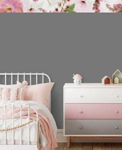 lyserøde blomster på en hvid baggrund tapet