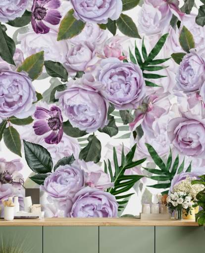 violetti pionit vihreät lehdet valkoisella taustalla tapetti violetti pionit vihreät lehdet valkoisella taustalla tapetti