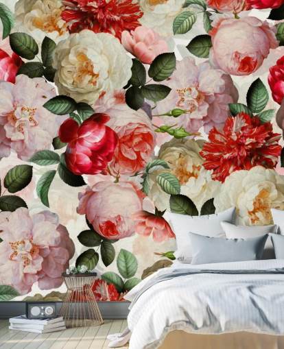 pink, red and cream flowers and peony wallpaper pink, red and cream flowers and peony wallpaper
