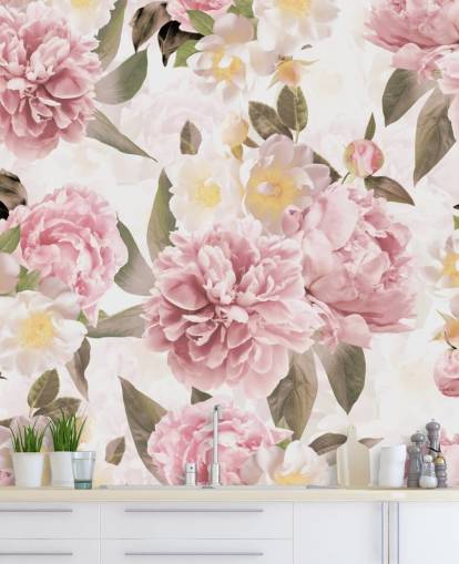 peonías rosadas ilustradas sobre fondo blanco peonías rosadas ilustradas sobre fondo blanco