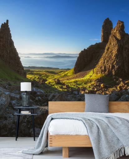 dramatic scotland landscape wallpaper mural called Scotland - The Storr Panorama