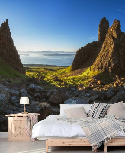 carta da parati murale con paesaggio scozzese drammatico chiamato Scozia - The Storr Panorama carta da parati murale con paesaggio scozzese drammatico chiamato Scozia - The Storr Panorama