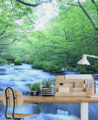 Fluss im Wald Wallpaper