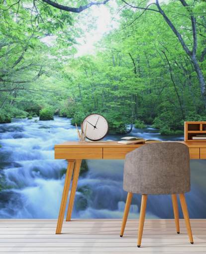 Fluss im Wald Wallpaper