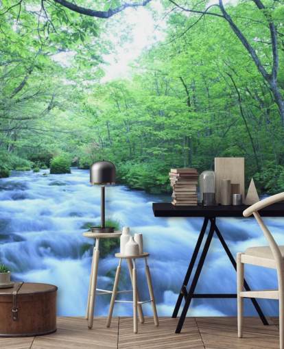 River in Forest Baggrund