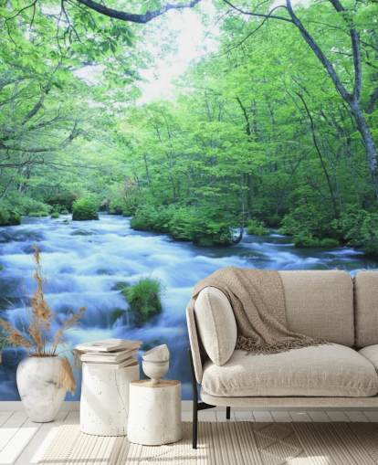 Fluss im Wald Wallpaper