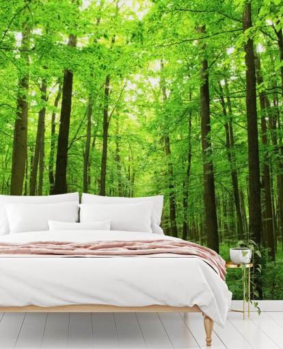 papier peint mural vert personnalisable appelé Green Forest pour les bureaux, les chambres et les entreprises papier peint mural vert personnalisable appelé Green Forest pour les bureaux, les chambres et les entreprises