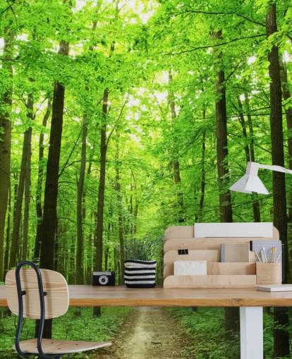 grüne, anpassbare Waldtapete namens Green Forest für Büros, Schlafzimmer und Unternehmen grüne, anpassbare Waldtapete namens Green Forest für Büros, Schlafzimmer und Unternehmen