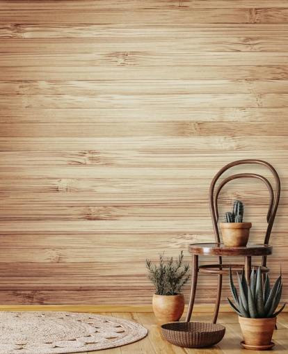 Brown Natural Wood Wallpaper