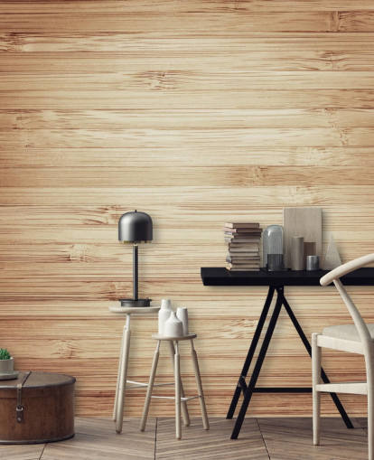 Papier peint en bois naturel marron