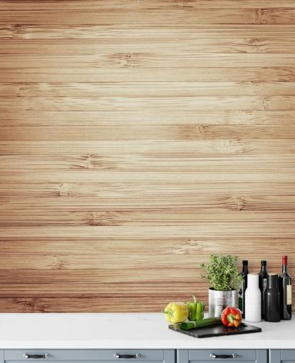 Papier peint en bois naturel marron