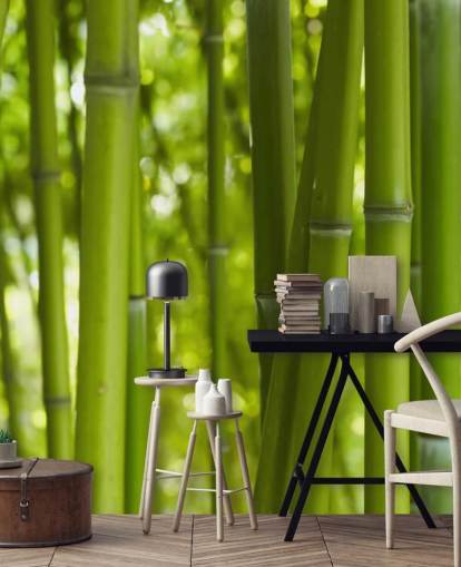 Close Up of Bamboo in Bamboo Forest Wallpaper