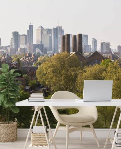 papel de parede canary wharf view london