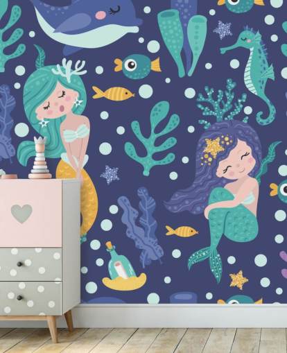 blue mermaid wallpaper